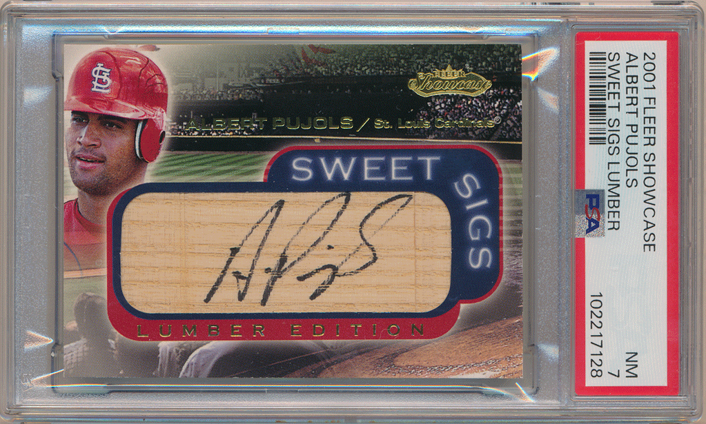 ALBERT PUJOLS auto Fleer Showcase Rookie