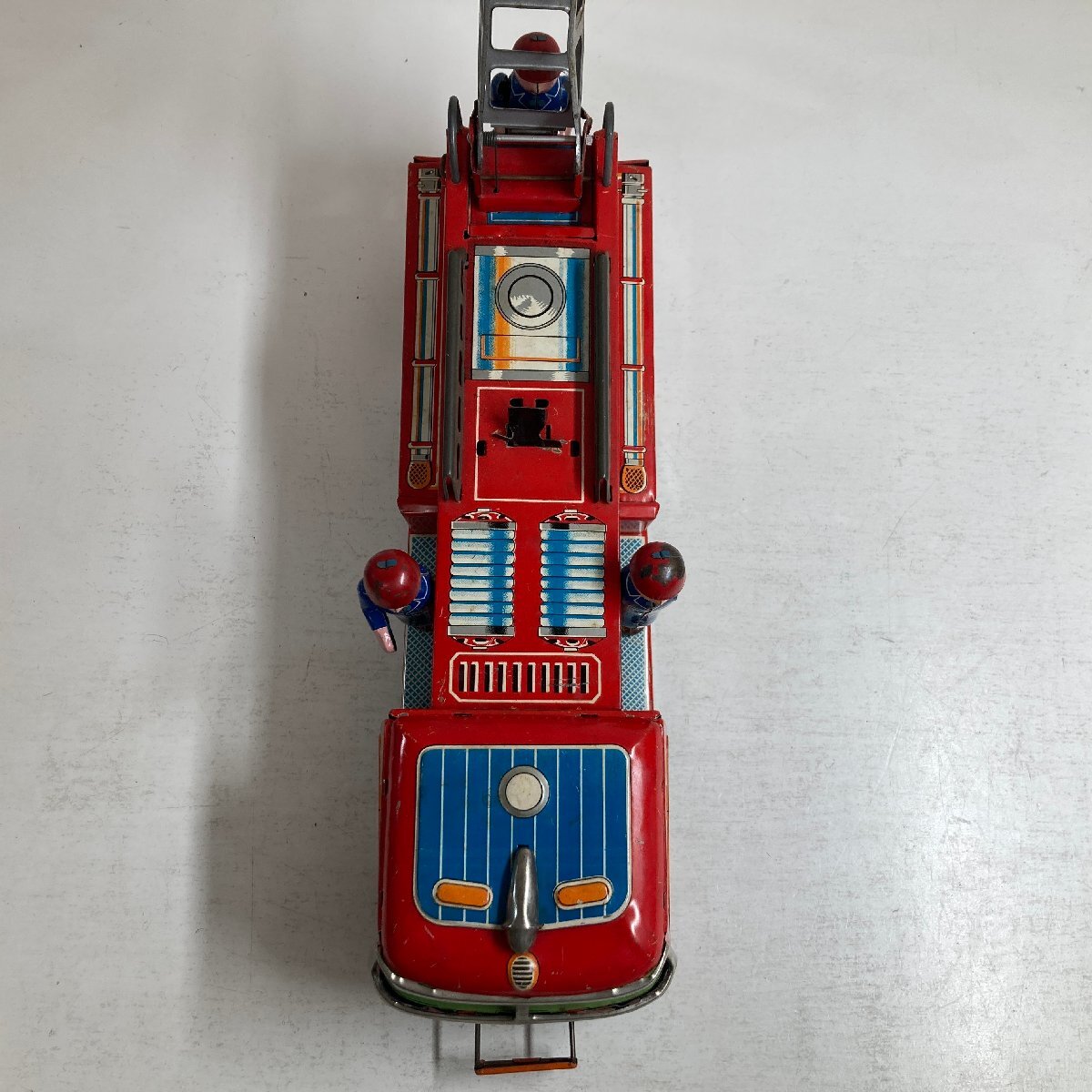 全長約31cm】ジャンク ヨネザワ ブリキ 消防車 はしご車 日本製