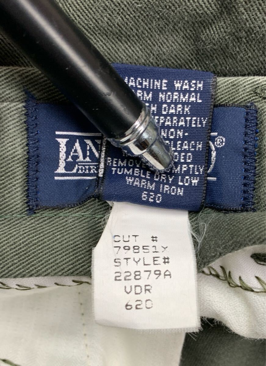 LANDS' END 33サイズ　Mサイズ USA製 オリーブ　カーキ　グリーン　 ビンテージ ボトムス　スラックス　_画像7