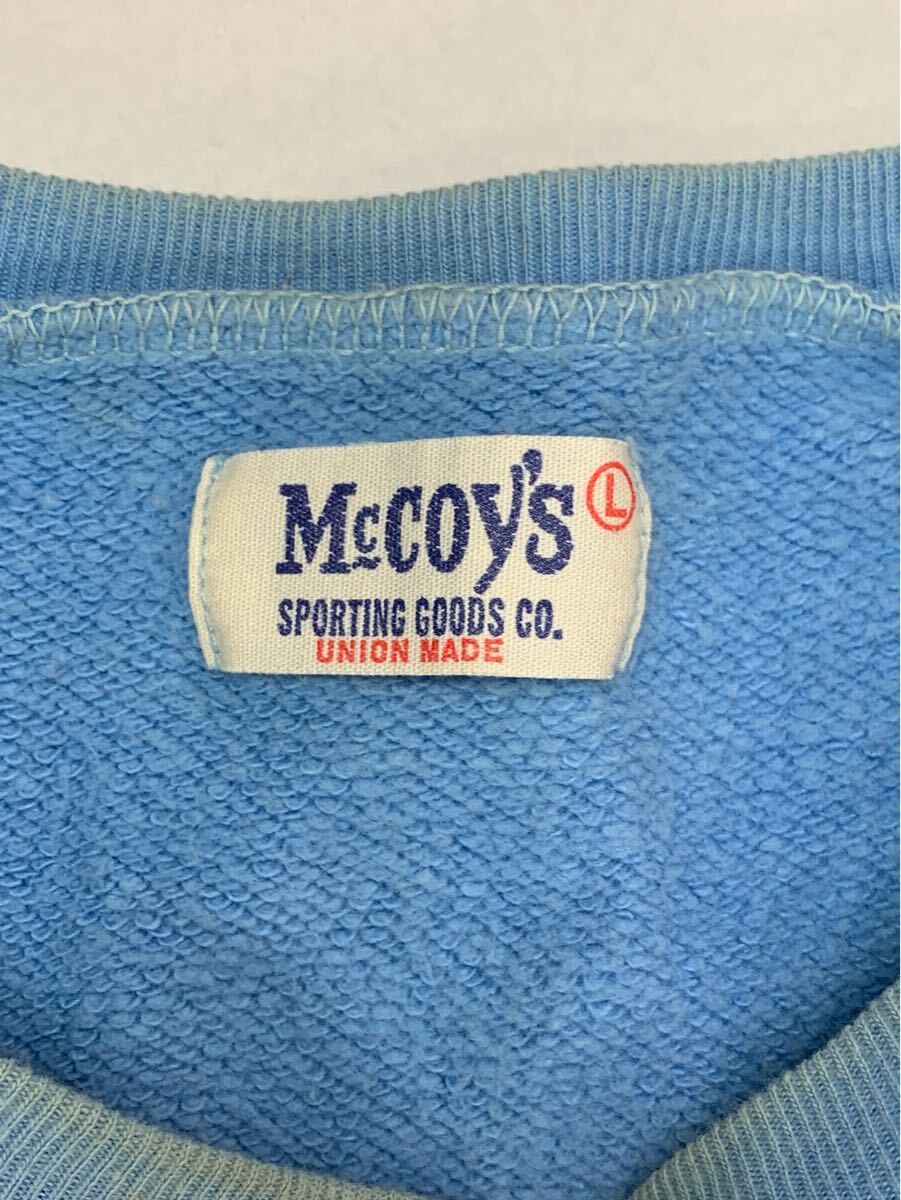 Mc Coy's Lサイズ スウェット 水色 古着 リアルマッコイズ _画像2