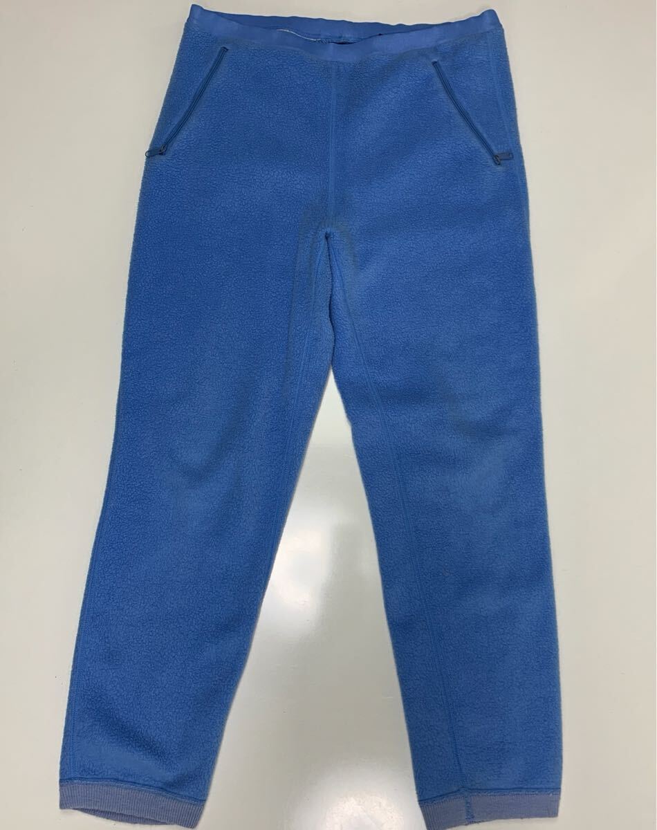 patagonia 10 размер флис брюки USA производства б/у одежда бледно-голубой Patagonia низ Vintage 