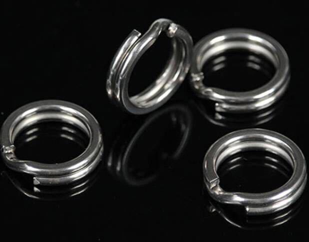 スプリットリング　平打ち　高炭素鋼　5サイズ　200個セット（各サイズ40個）専用ケース付　　◆送料無料◆_画像2