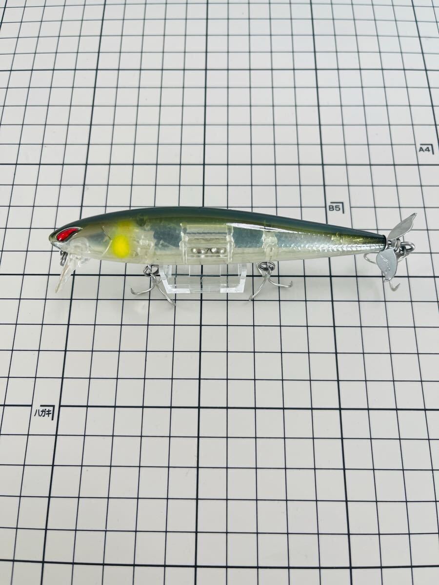 レイダウンミノーウエイク110プロップ BR153リフレクトアユ ノリーズ LAYDOWN MINOW WAKE110PROP NORIES トップウォーター 廃盤ルアー 希少_画像3