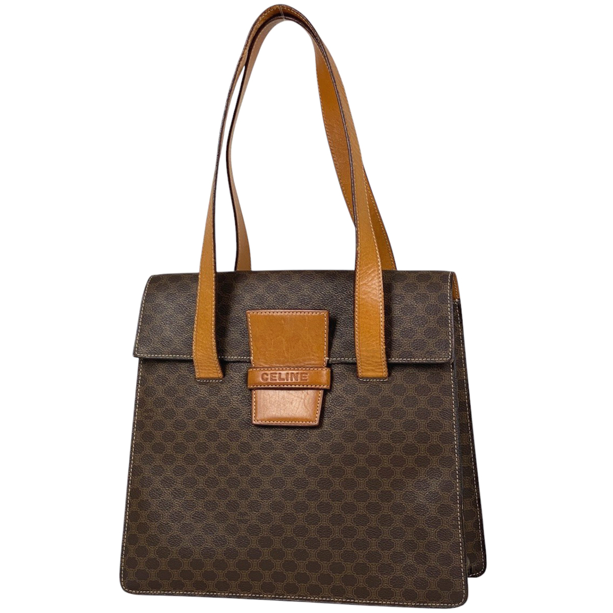 CELINE セリーヌ ハンドバッグ 茶(総柄) - 4501825E0079 CELINE セリーヌ ハンドバッグ - 茶(総柄)