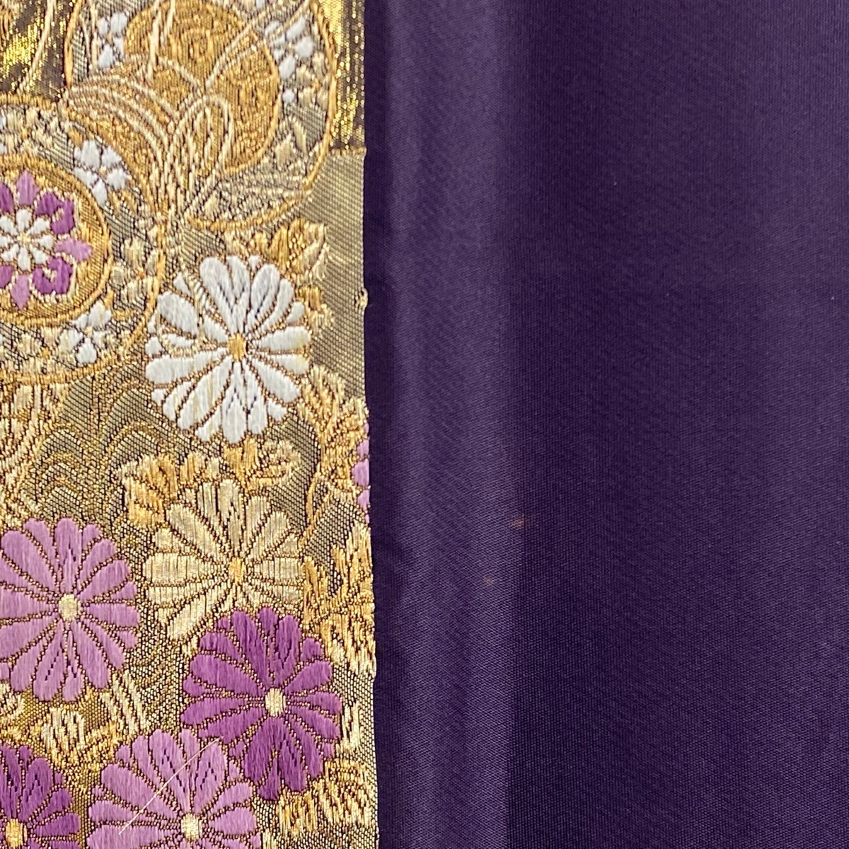 袋帯 美品 名品 じゅらく 落款 屏風 和楽器 金糸 箔 金色 六通 袋帯 美品 名品 じゅらく 落款 屏風 和楽器 金糸 箔 金色 六通
