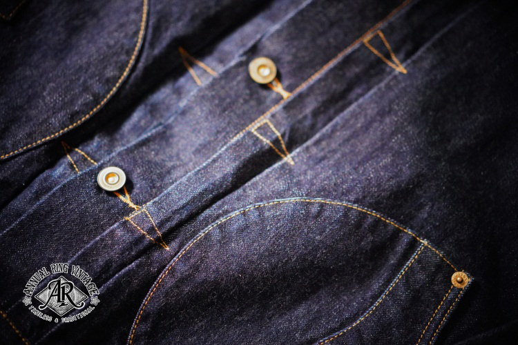 * первоклассный переиздание american красный year индиго Denim жакет новый товар размер S~2XL retro Vintage 1st модель улучшение American Casual *MZO494