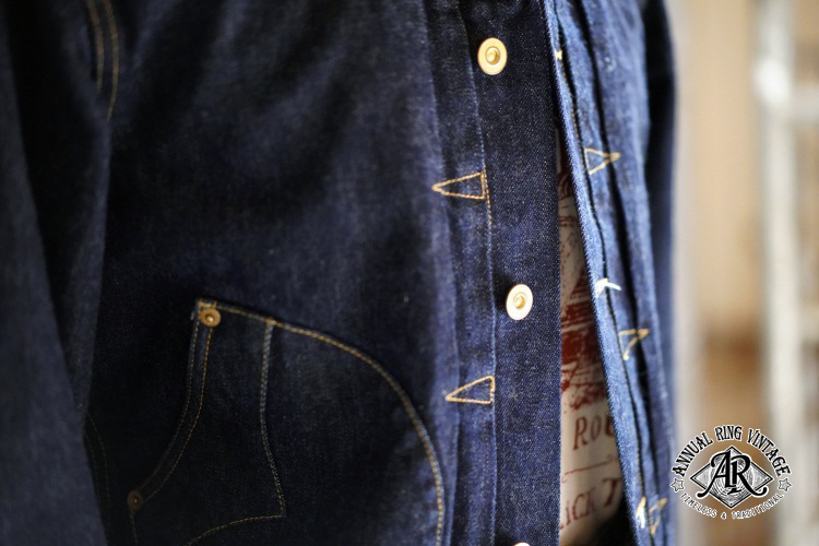 * первоклассный переиздание american красный year индиго Denim жакет новый товар размер S~2XL retro Vintage 1st модель улучшение American Casual *MZO494