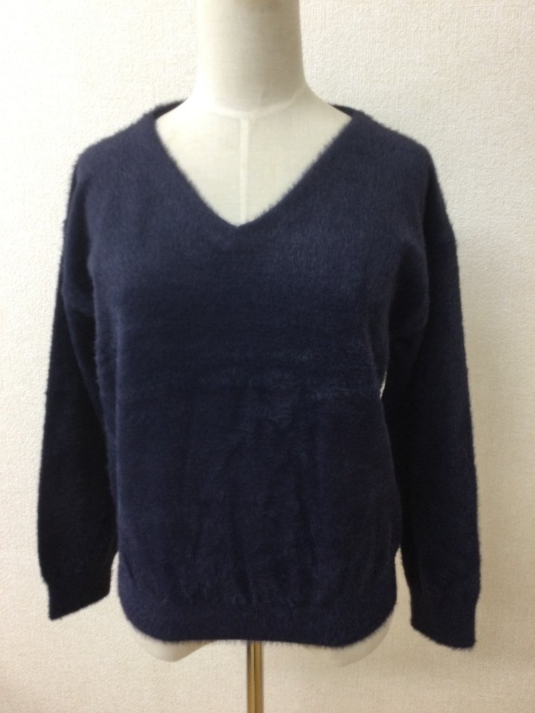 MK ミッシェルクラン 濃紺 シャギーニット サイズ38