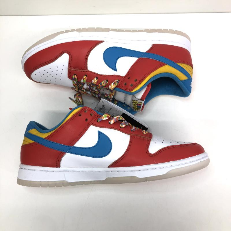 【中古】FRUiTY PEBBLES × Nike Dunk Low QS Habanero Red/Dark Sulfur/Laser Blue　26.5cm　ナイキ ダンクロー[240066161250]