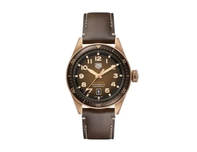 新品 TAG Heuer タグホイヤー オータヴィア メンズ 腕時計 WBE5191.FC8276 スモーキーブラウン ブロンズ
