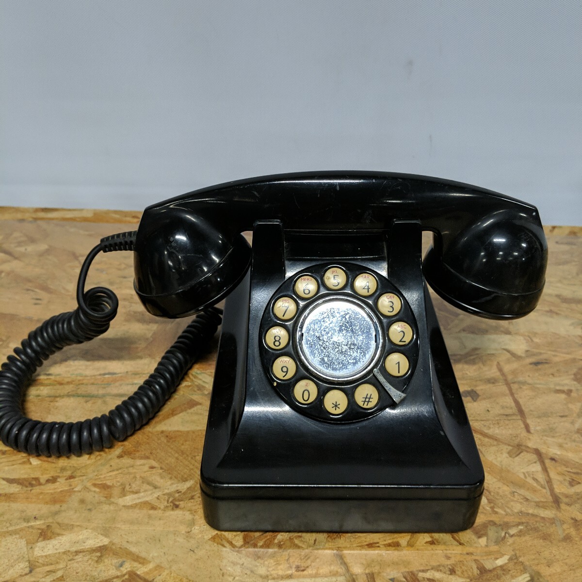 !_SKSZ104 ^ чёрный телефон телефонный аппарат NEC чёрный телефон 4 номер Showa Retro античный коллекция аналог работоспособность не проверялась. текущее состояние товар 