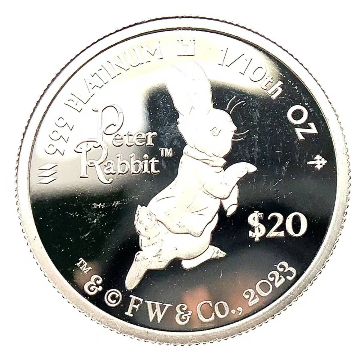 ピーターラビット金貨 エリザベス女王 1/5オンス 2023年 3.1g プラチナ 999 コレクション Gold