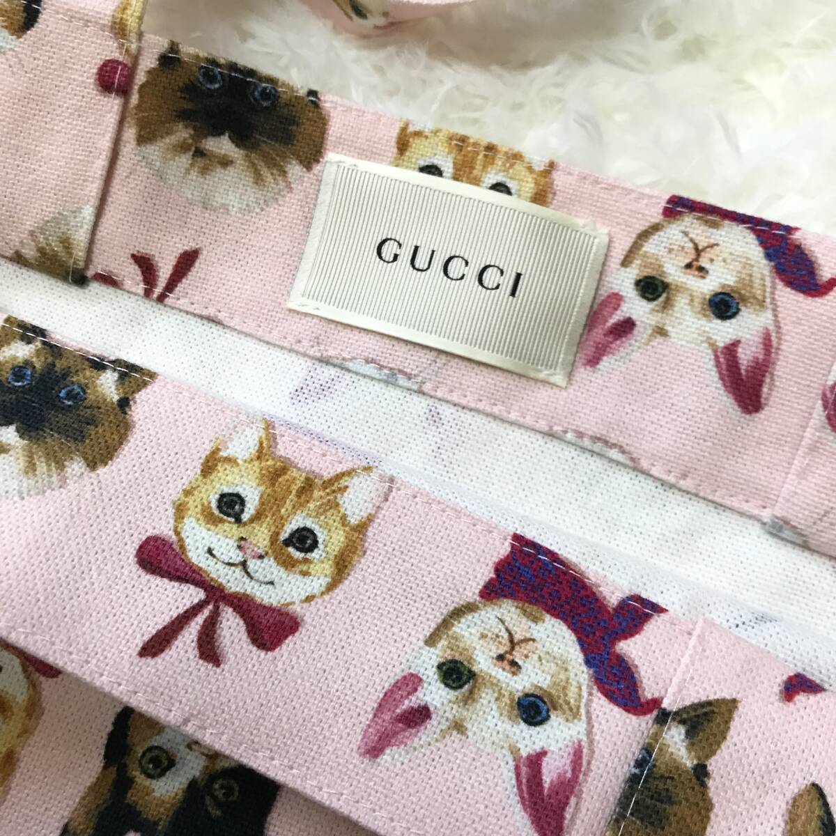激レア GUCCI グッチ キャット プリント トートバッグ トート 激レア GUCCI グッチ キャット プリント トートバッグ トート