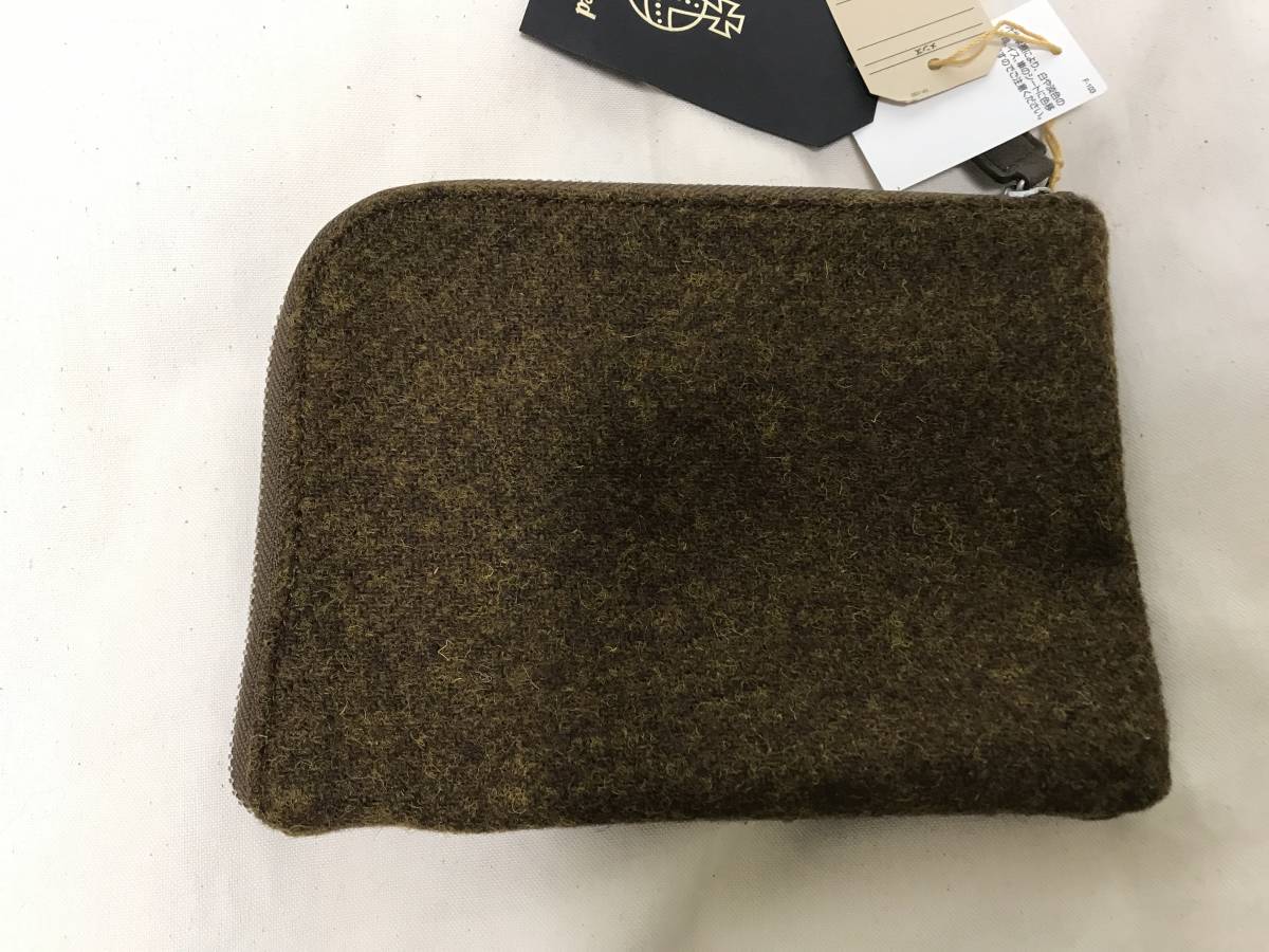  new goods unused tag attaching * Harris tweed storage pouch conventional 2980 jpy + tax. goods * brown group 