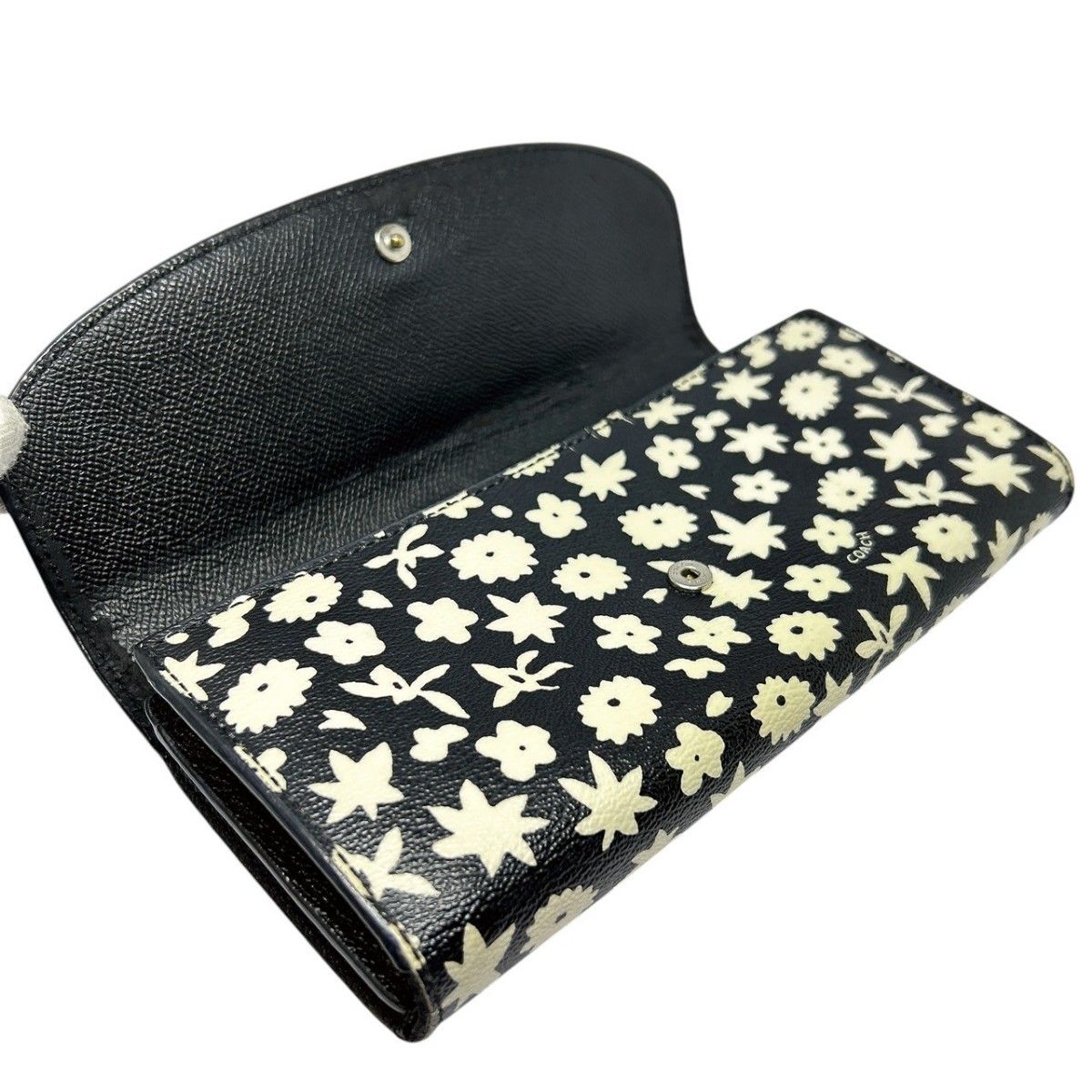 COACH】 コーチ 花柄 馬車柄 長財布 レザー ロングウォレット COACH】 コーチ 花柄 馬車柄 長財布 レザー ロングウォレット