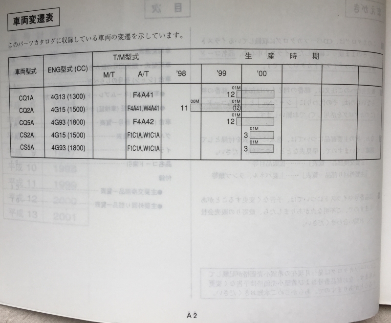 ランサーセディア ミラージュディンゴ イラストカタログ / CS2A CS5A CQ1A CQ2A CQ5A / 2000年10月発行 / 使用感あり / 13mm厚_画像2