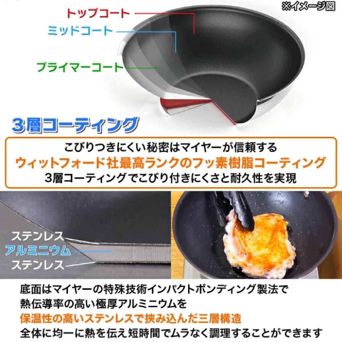 マイヤー MEYER MAXIM SS 深まるパン26cm 特別3点セット(ガラス マイヤー MEYER MAXIM SS 深まるパン26cm 特別3点セット(ガラス
