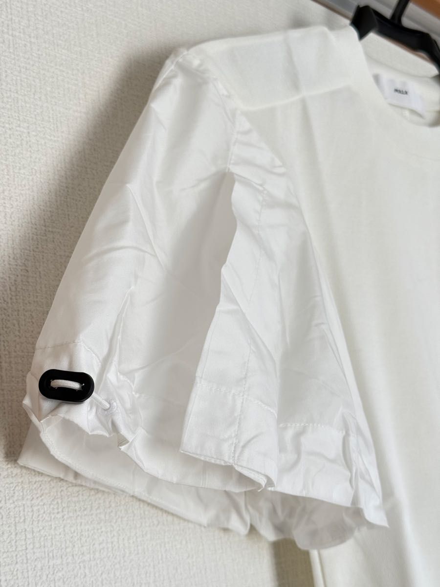TOGA PULLA 異素材切替 半袖トップ T-shirt【新品未使用 TOGA PULLA 異素材切替 半袖トップ T-shirt【新品未使用