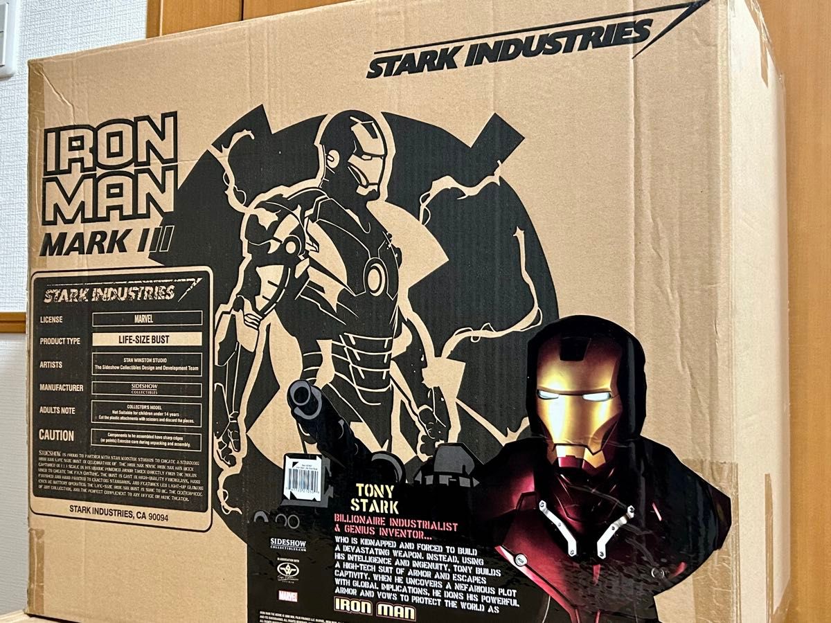 中古美品 SIDESHOW アイアンマン マーク3 ライフサイズバスト 1 中古美品 SIDESHOW アイアンマン マーク3 ライフサイズバスト 1