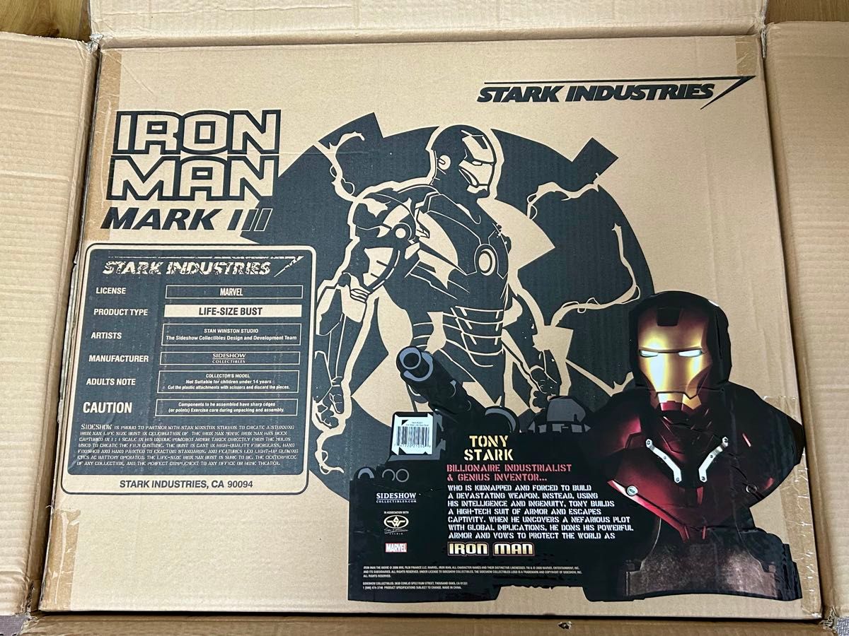 中古美品 SIDESHOW アイアンマン マーク3 ライフサイズバスト 1 中古美品 SIDESHOW アイアンマン マーク3 ライフサイズバスト 1
