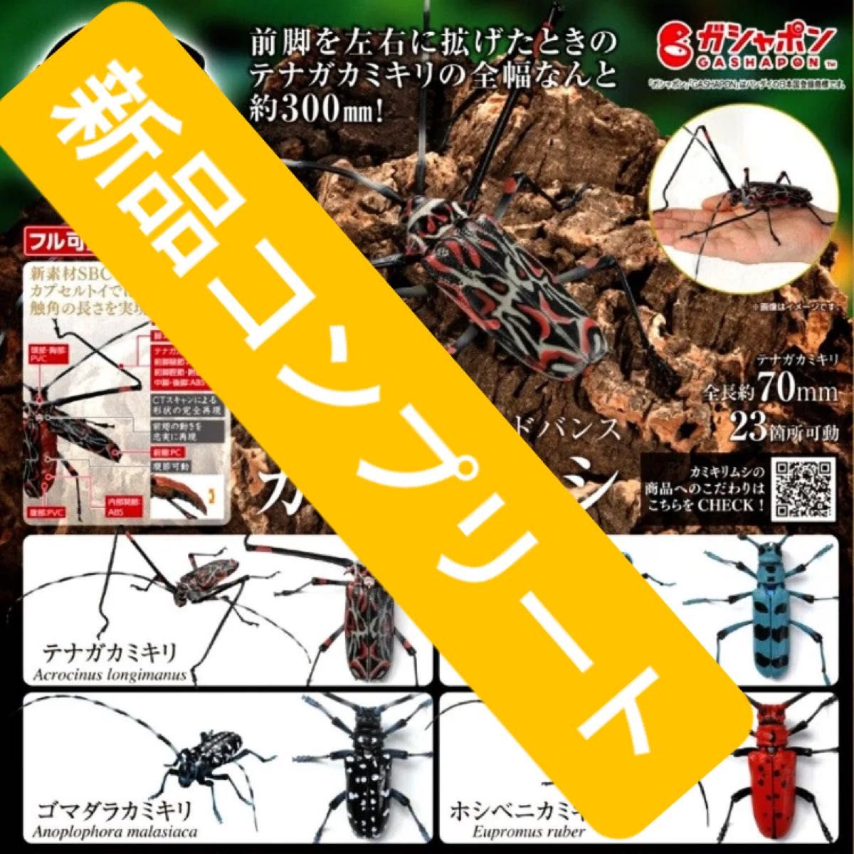 いきもの大図鑑アドバンス カミキリムシ ガチャガチャ カプセルトイ フィギュア BANDAI バンダイ コンプリート セット
