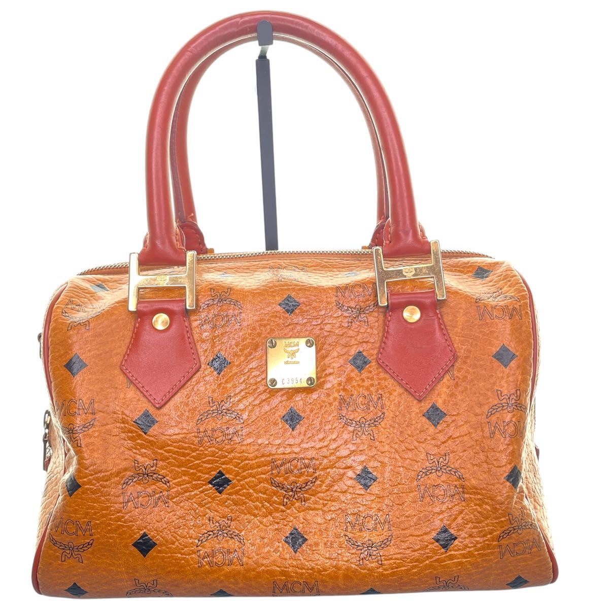 美品】MCM オレンジ レザー ミニボストンバック C3954|Yahoo 美品】MCM オレンジ レザー ミニボストンバック C3954|Yahoo