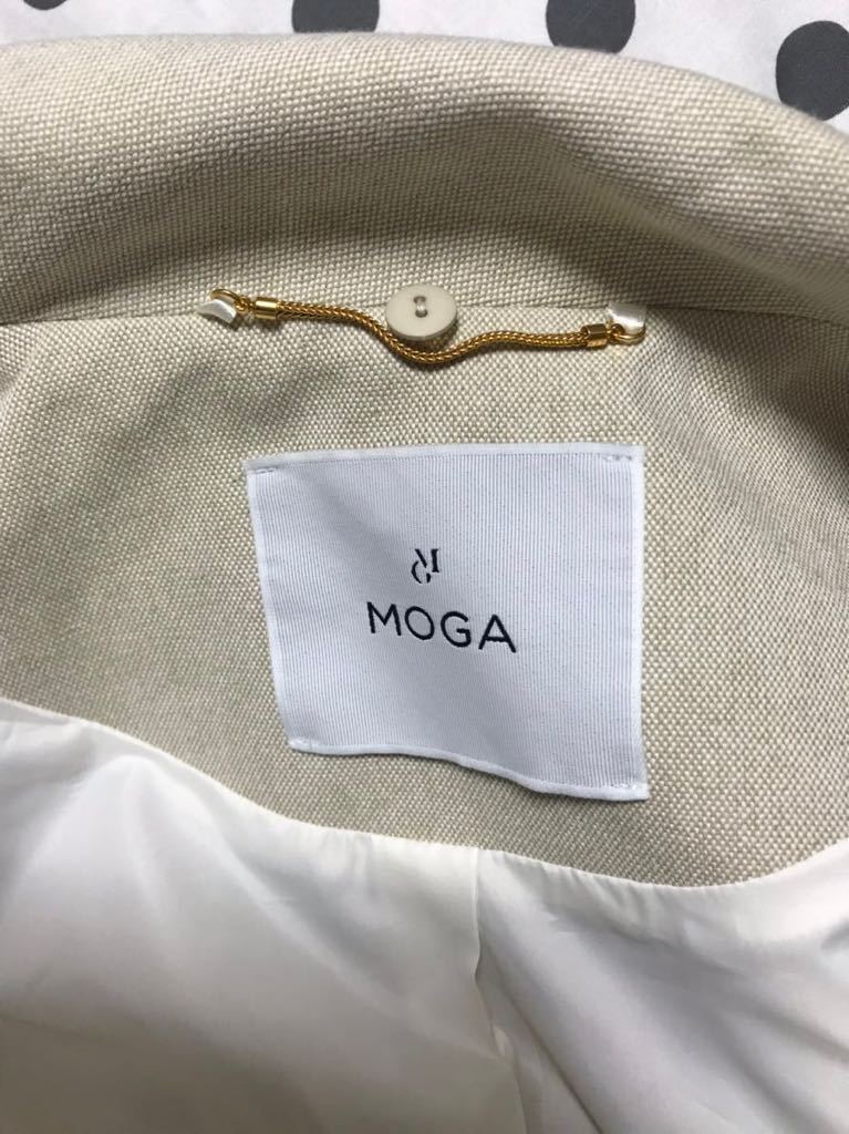  Bigi MOGA long coat leather pocket leather piping beige 20313