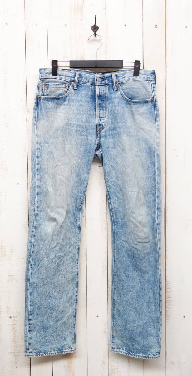 RETRO レトロ古着　＊Levi's　リーバイス　 ＊501　デニムパンツ ＊00501-2145 　W33L34 ＊ケミカル風ライトカラー ＊TALL 股下長め！_画像1