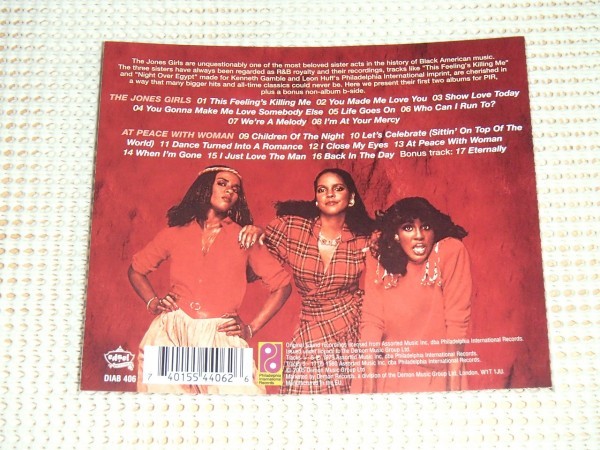廃盤 2in1 The Jones Girls + At Peace With Woman ジョーンズ ガールズ/ Gamble & Huff Steve Green ( breakwater )等参加 フィリーソウル_画像3