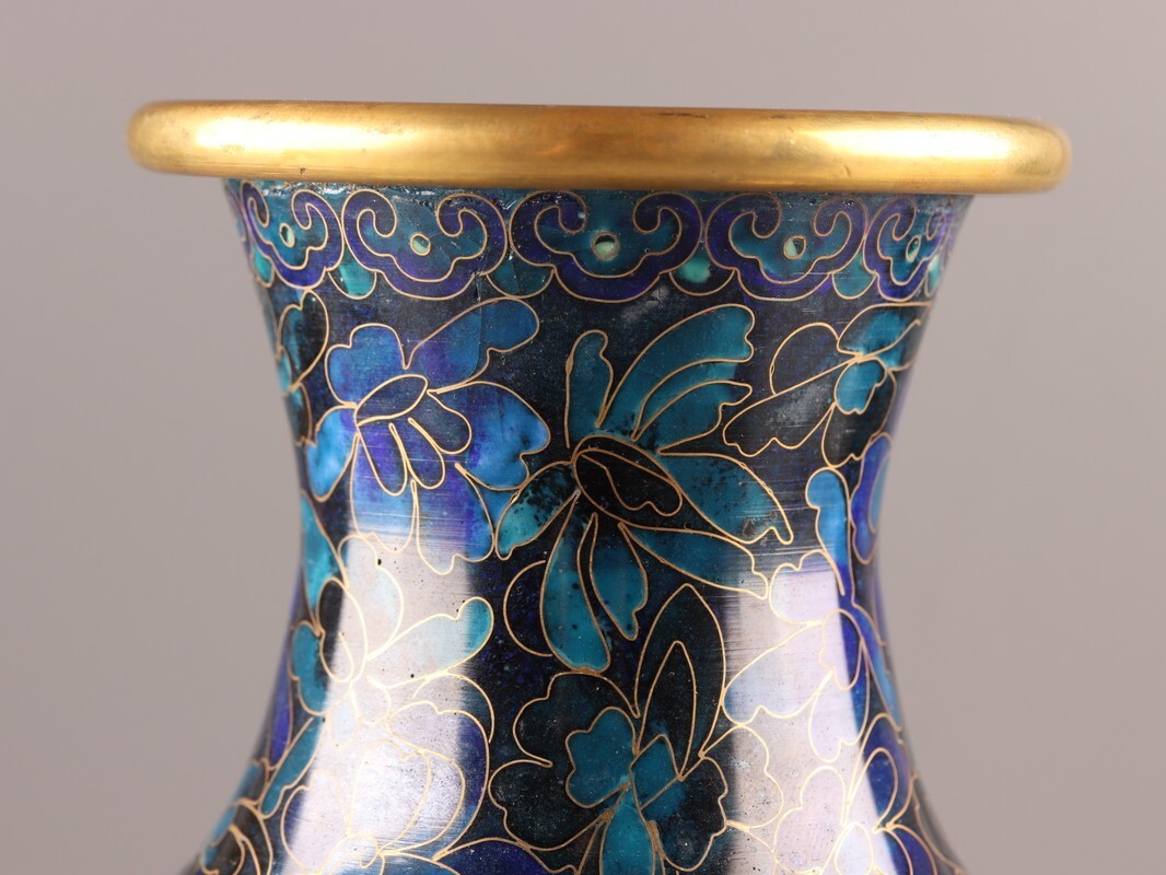 中国古玩 唐物 古七宝 七宝焼 花瓶 二点 時代物 極上品 初だし品 中国古玩 唐物 古七宝 七宝焼 花瓶 二点 時代物 極上品 初だし品