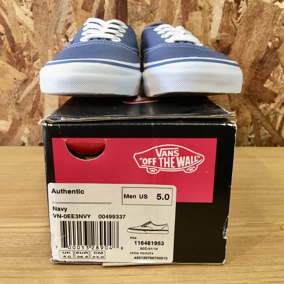 新品※USA規格※ VANS Authentic バンズ オーセンティック スニーカー ネイビー Navy 24cm レディース 靴