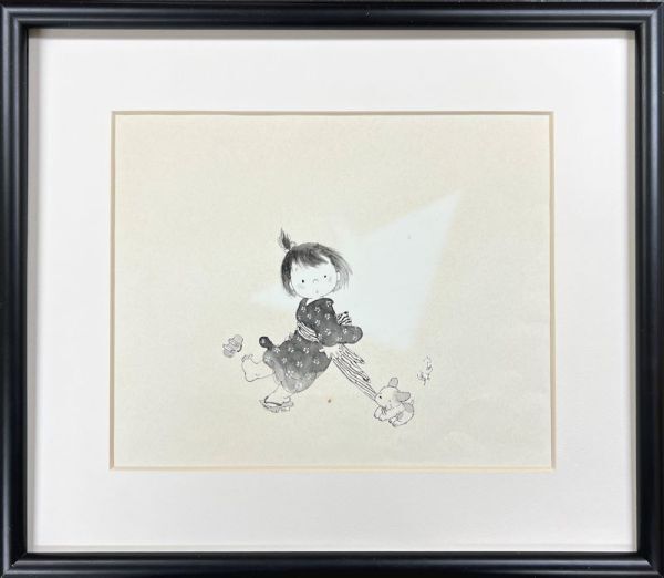 FCP】 真作保証 中島潔 紙本水彩画20.5x25cm 「夢少女」 うめ吉 FCP】 真作保証 中島潔 紙本水彩画20.5x25cm 「夢少女」 うめ吉
