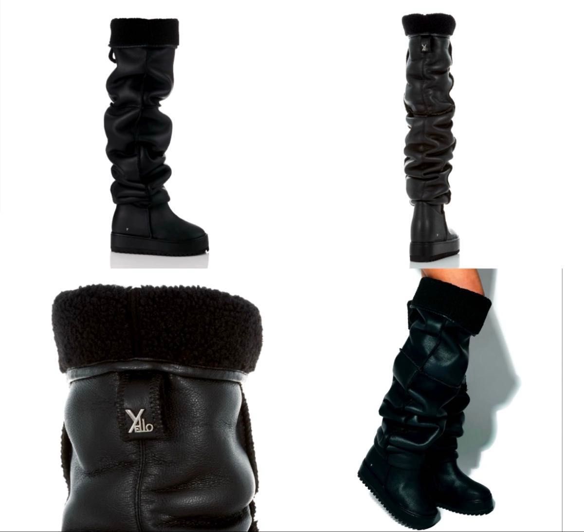 YELLO イエロー JACOBLONG BOOTS ボア ムートン ロング ブーツ YELLO イエロー JACOBLONG BOOTS ボア ムートン ロング ブーツ