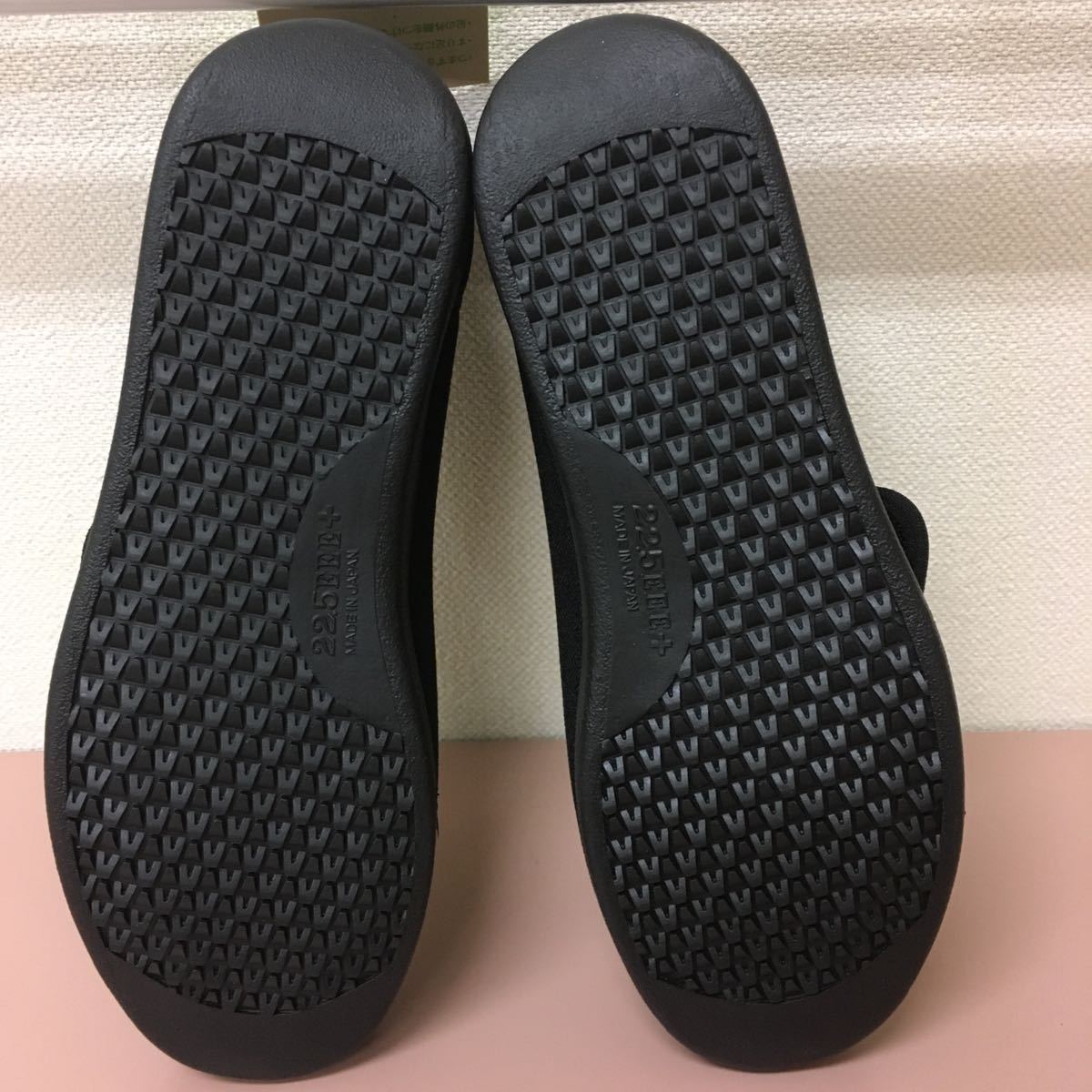 .. principle L011 22.5cm black stretch light wide width (3E) water-repellent nursing *tei service Asahi shoes * unused goods 