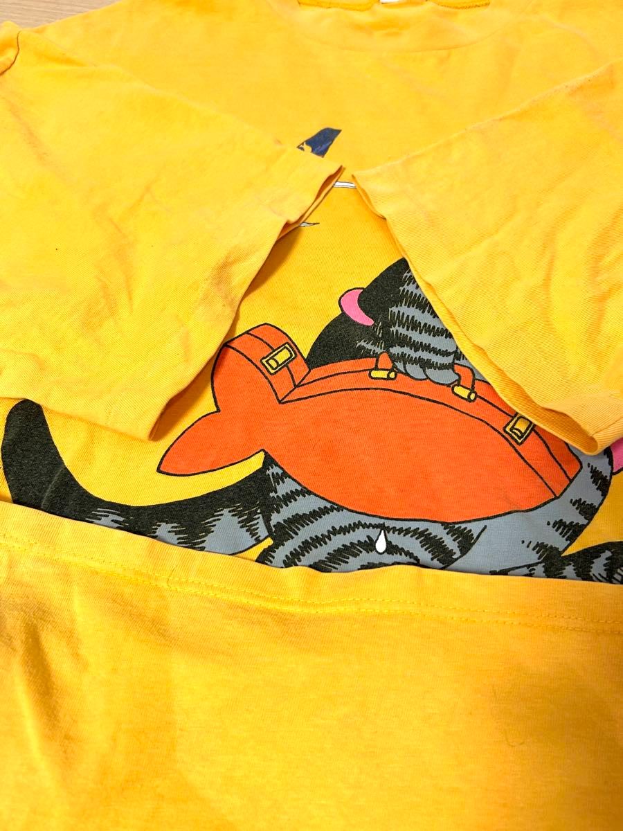 90s クレイジーシャツ クリバンキャット Tシャツ 袖シングル 90s クレイジーシャツ クリバンキャット Tシャツ 袖シングル