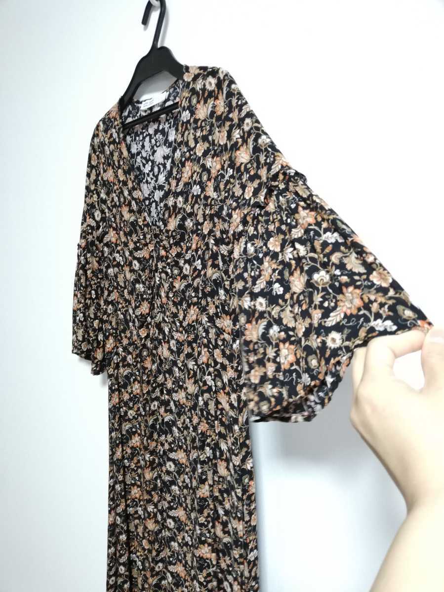 Paypayフリマ Zara ザラ 前開き 花柄 ロングワンピース M ガウン Paypayフリマ Zara ザラ 前開き 花柄 ロングワンピース M ガウン