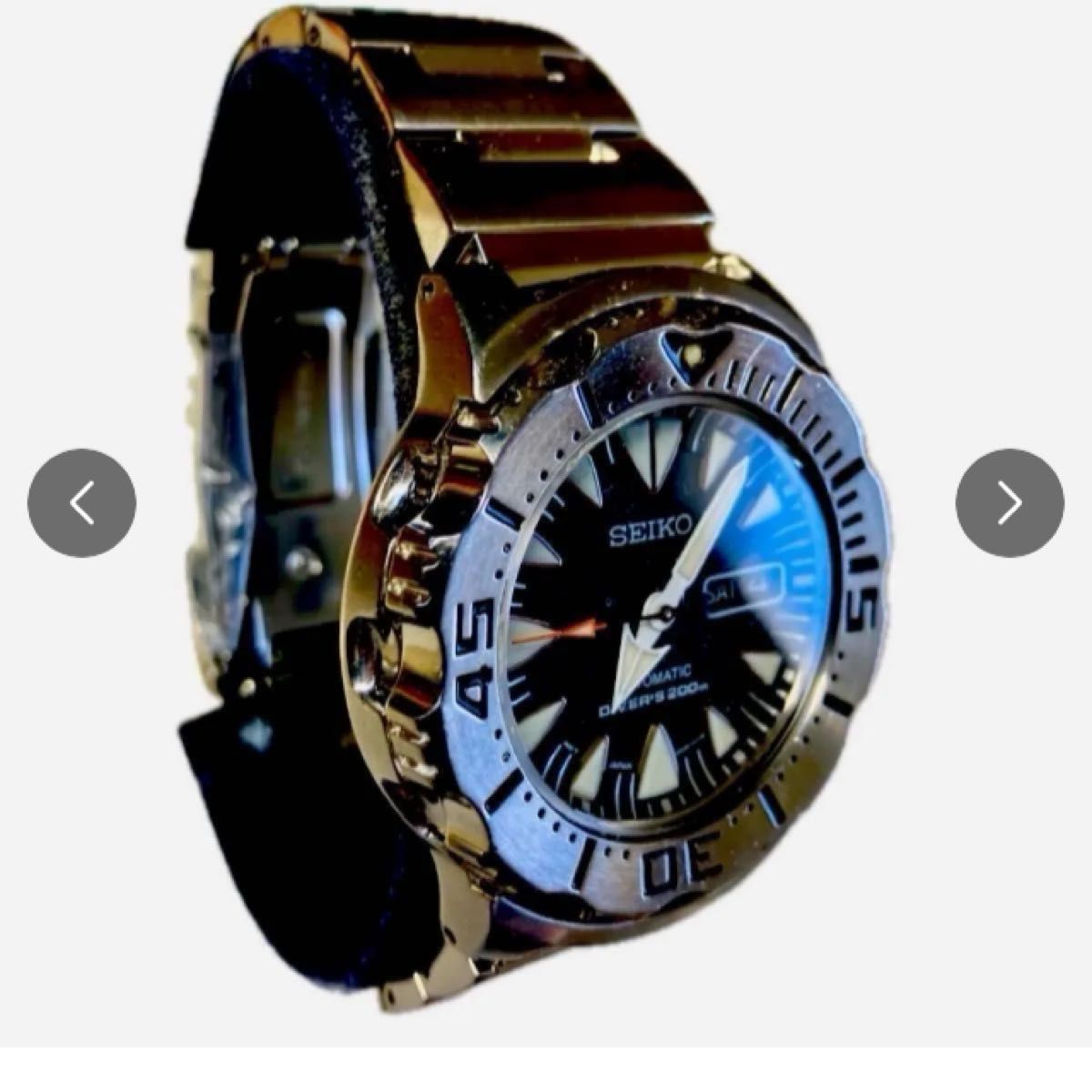 超希少SEIKOブラックモンスターシャークトゥースDIVER 4R36 超希少SEIKOブラックモンスターシャークトゥースDIVER 4R36