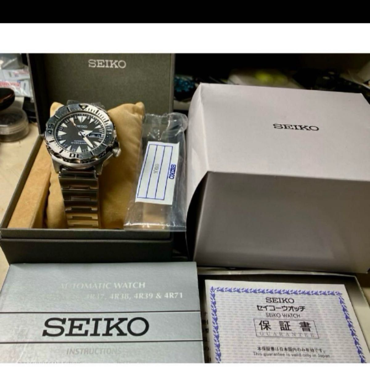 超希少SEIKOブラックモンスターシャークトゥースDIVER 4R36 超希少SEIKOブラックモンスターシャークトゥースDIVER 4R36