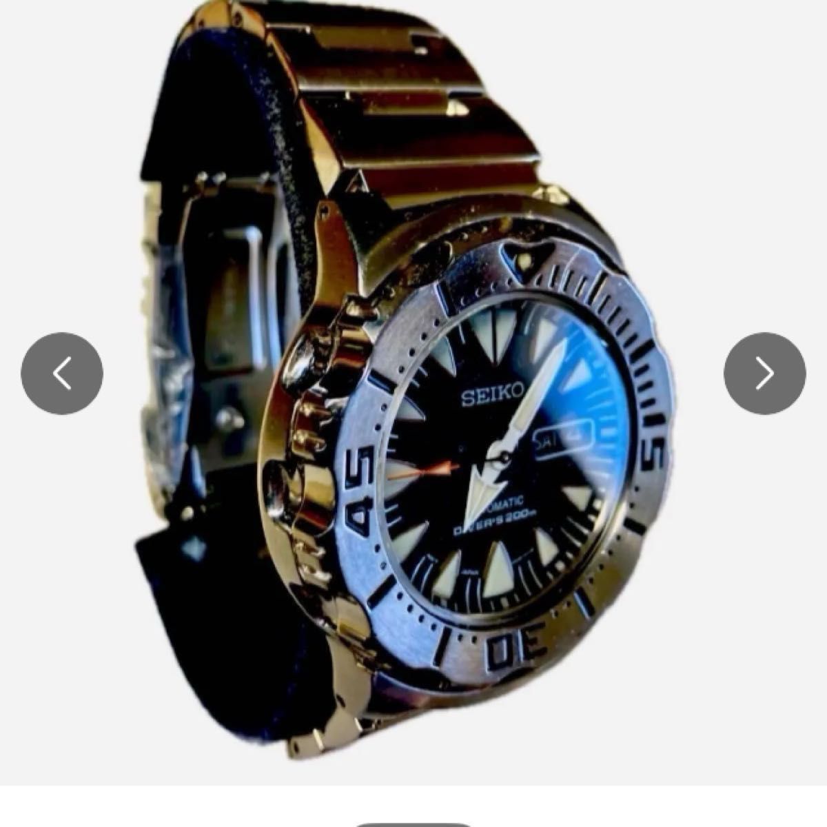 超希少SEIKOブラックモンスターシャークトゥースDIVER 4R36 超希少SEIKOブラックモンスターシャークトゥースDIVER 4R36