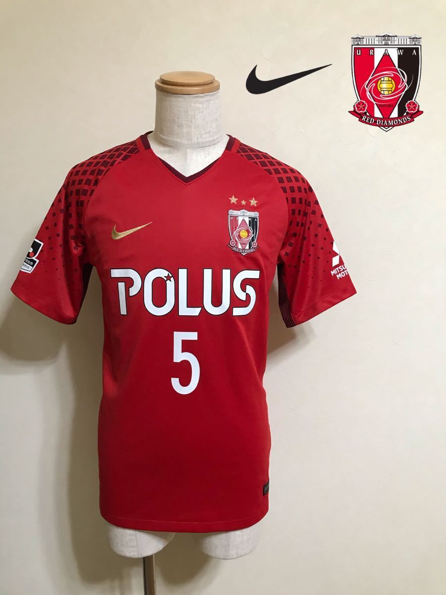 代購代標第一品牌 樂淘letao 新品 Nike Urawa Reds ナイキ浦和レッズ18 ホームユニフォーム背番号5 槙野智章jリーグサッカートップスサイズm 半袖赤