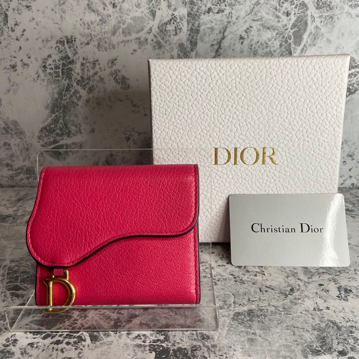DIOR ディオール サドル ロータス 三つ折財布 コンパクトウォレット