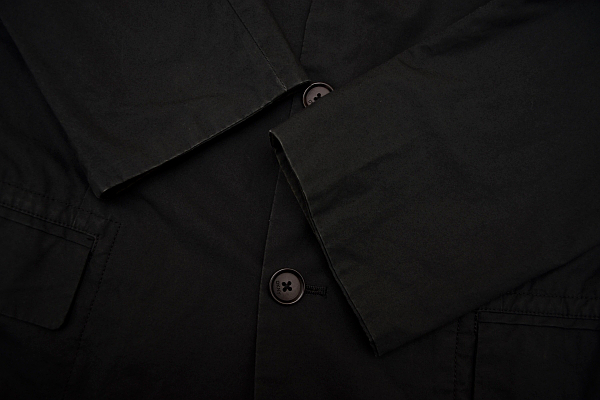 L-1659* прекрасный товар *DKNY Donna Karan New York * весна осень стандартный товар черный чёрный цвет casual .3. кнопка хлопок жакет L
