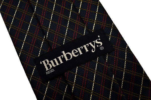 N-1635* бесплатная доставка *Burberrys Burberry * внутренний стандартный товар бренд Logo вышивка в клетку ткань ткань шелк галстук 