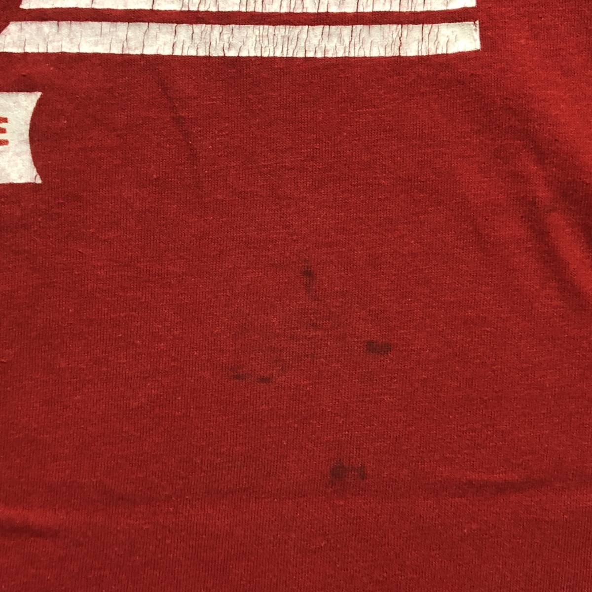 80年代 USA製 Hanes ボティ使用 イリノイ州 85年 HINSDALE RUN Tシャツ 赤 M 管理B613_画像6