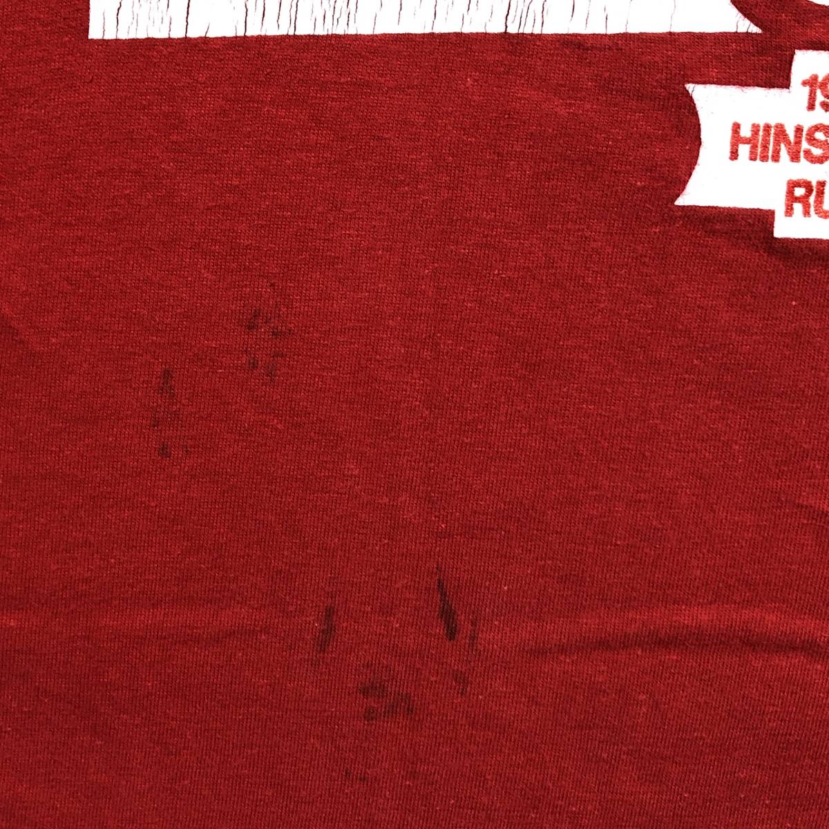 80年代 USA製 Hanes ボティ使用 イリノイ州 85年 HINSDALE RUN Tシャツ 赤 M 管理B613