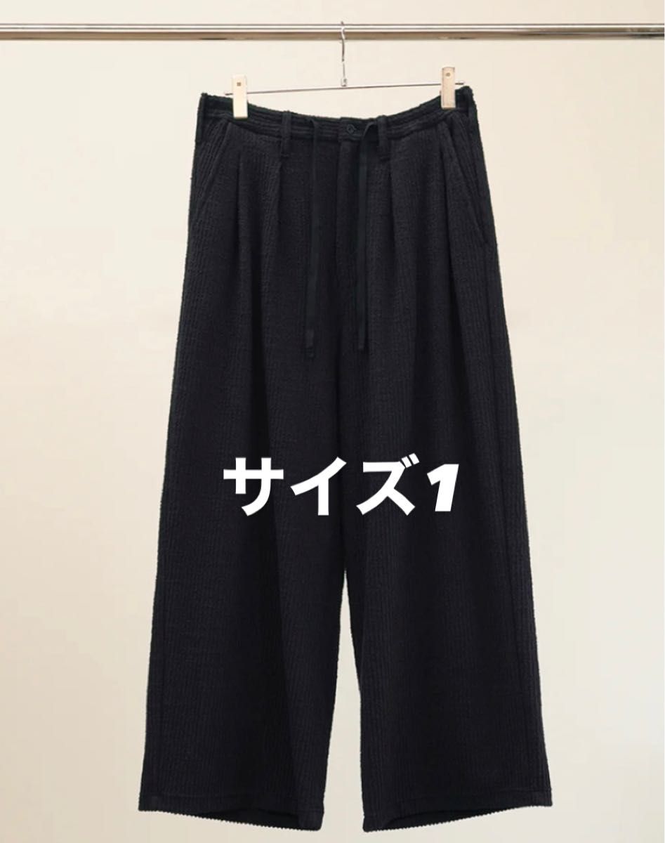 ancellm 25ssCUT STRIPE EASY SLACKS サイズ1ネイビー