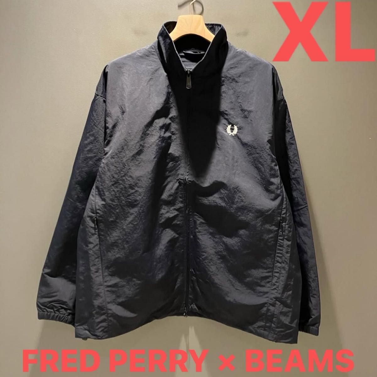 FRED PERRY × BEAMS】Shell Jacket【XL】ネイビー【フレッド FRED PERRY × BEAMS】Shell Jacket【XL】ネイビー【フレッド
