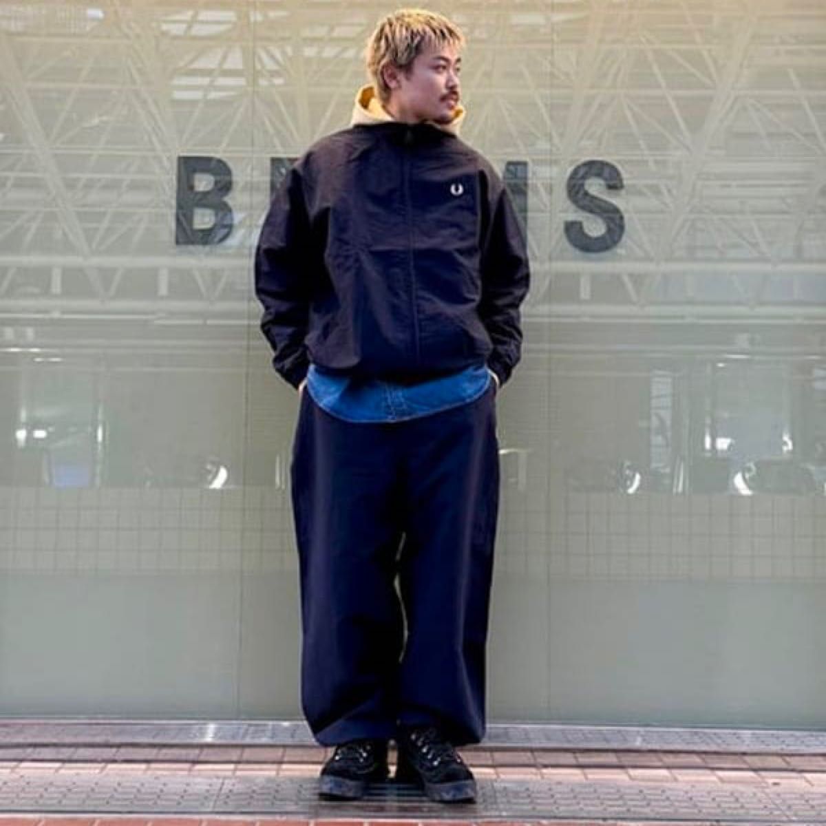 FRED PERRY × BEAMS】Shell Jacket【XL】ネイビー【フレッド FRED PERRY × BEAMS】Shell Jacket【XL】ネイビー【フレッド