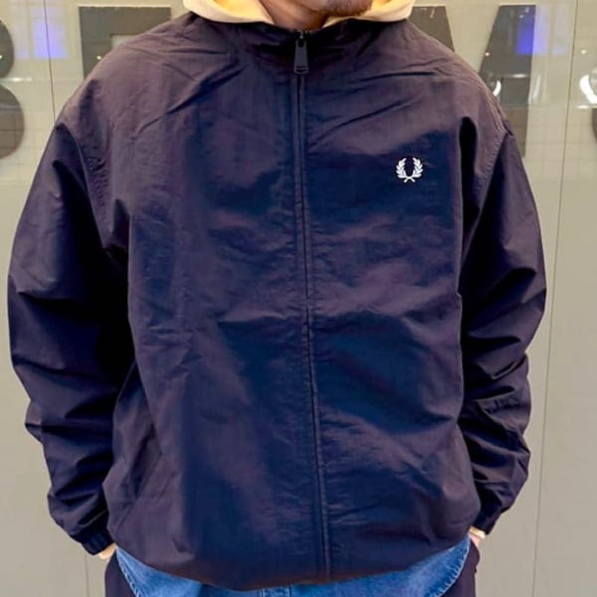 FRED PERRY × BEAMS】Shell Jacket【XL】ネイビー【フレッド FRED PERRY × BEAMS】Shell Jacket【XL】ネイビー【フレッド