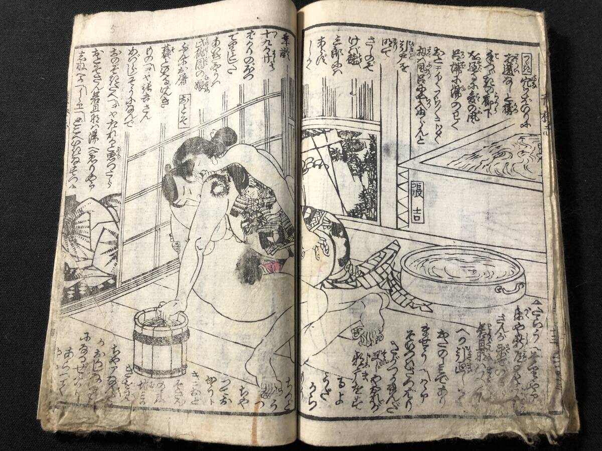 5696春画 春本 刺青 絵入□風俗讃極志 初編□江戸期 彩色含 木